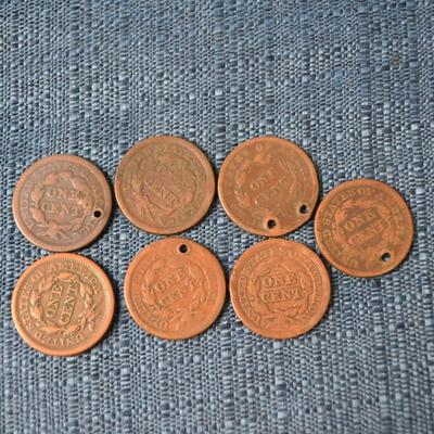 LOT 400 ANTIQUE LARGE ONE CENT COIN