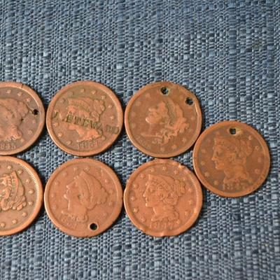 LOT 400 ANTIQUE LARGE ONE CENT COIN