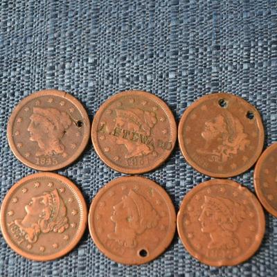 LOT 400 ANTIQUE LARGE ONE CENT COIN