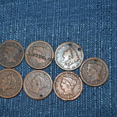 LOT 400 ANTIQUE LARGE ONE CENT COIN