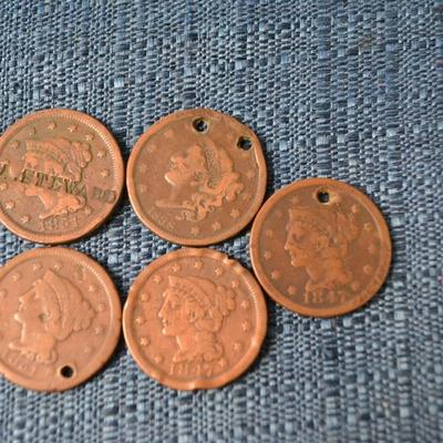 LOT 400 ANTIQUE LARGE ONE CENT COIN