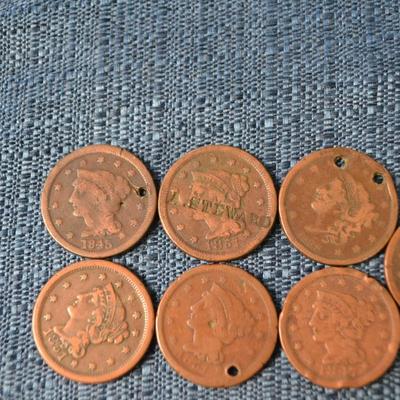 LOT 400 ANTIQUE LARGE ONE CENT COIN