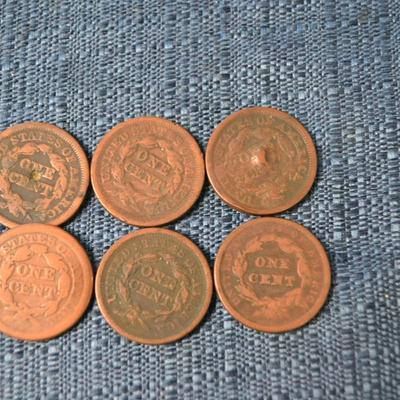 LOT 399. ANTIQUE LARGE ONE CENT COINS