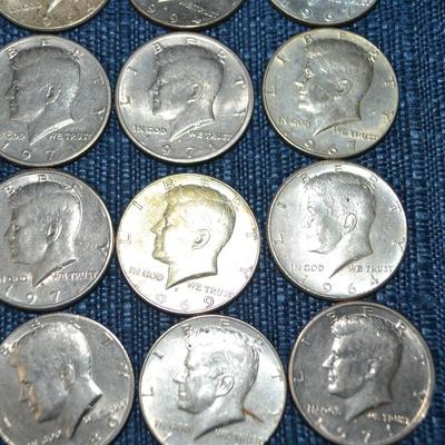 LOT 410 JFK HALF DOLLAR COINS