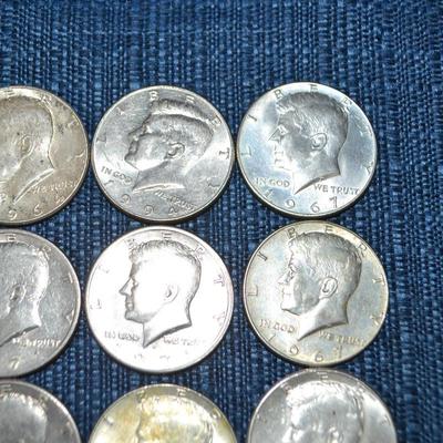 LOT 410 JFK HALF DOLLAR COINS
