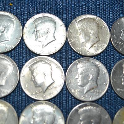 LOT 410 JFK HALF DOLLAR COINS