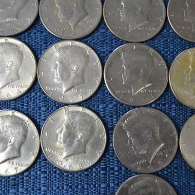 LOT 410 JFK HALF DOLLAR COINS