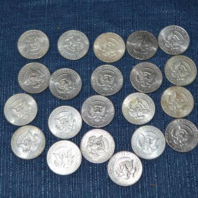 LOT 410 JFK HALF DOLLAR COINS