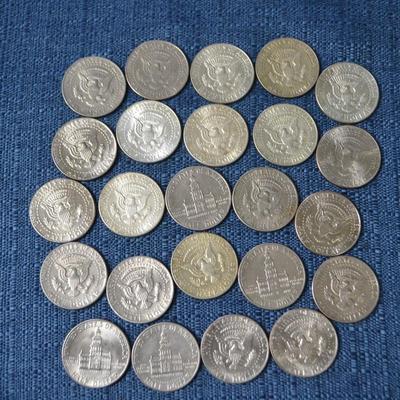 LOT 411.  JFK HALF DOLLAR COINS