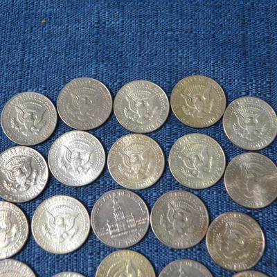 LOT 411.  JFK HALF DOLLAR COINS