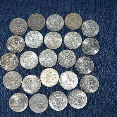 LOT 411.  JFK HALF DOLLAR COINS