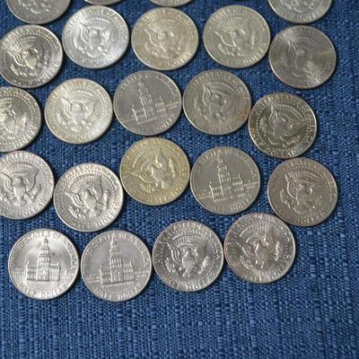 LOT 411.  JFK HALF DOLLAR COINS