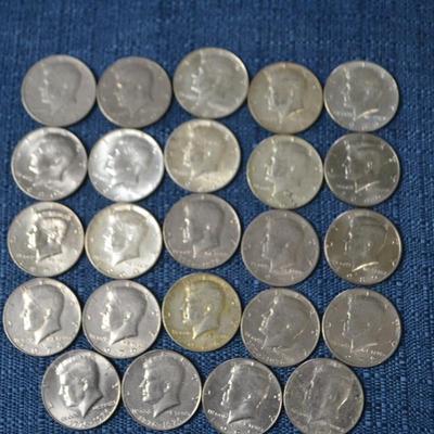 LOT 411.  JFK HALF DOLLAR COINS