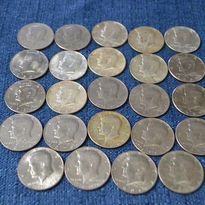 LOT 411.  JFK HALF DOLLAR COINS