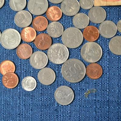 LOT 416. VARIETY OF COINS AND CURRENCY