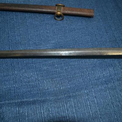 LOT 438. CIVIL WAR PARADE SWORD AND SCABBARD OWNED BY  MAJOR WILLIAM AUSTIN SMITH