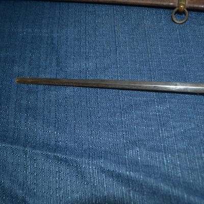 LOT 438. CIVIL WAR PARADE SWORD AND SCABBARD OWNED BY  MAJOR WILLIAM AUSTIN SMITH