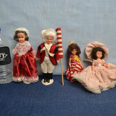 LOT 451. GEORGE AND MARTHA WASHINGTON DOLL AND OTHER DOLLS