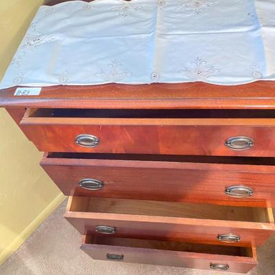 Vintage Duncan Phyfe Cherry 4 Drawer Chest Solid Wood
