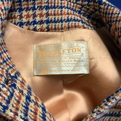 Lot 503 Vintage Classic Pendleton Wool Pencil Skirt & Matching Cape-let