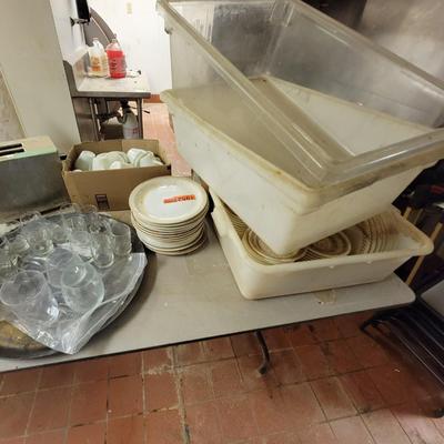 Tubs, cups, plates, toaster and more
