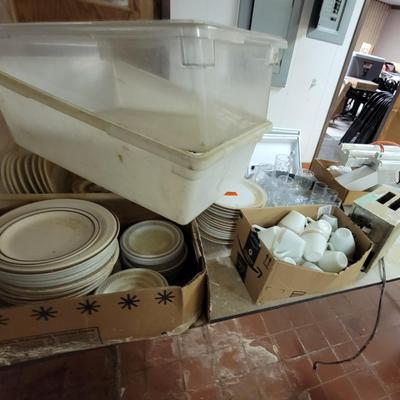 Tubs, cups, plates, toaster and more