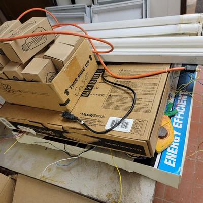 Light bulbs, light fixtures are new and used