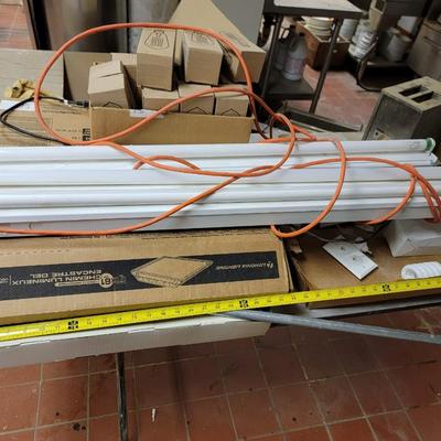 Light bulbs, light fixtures are new and used