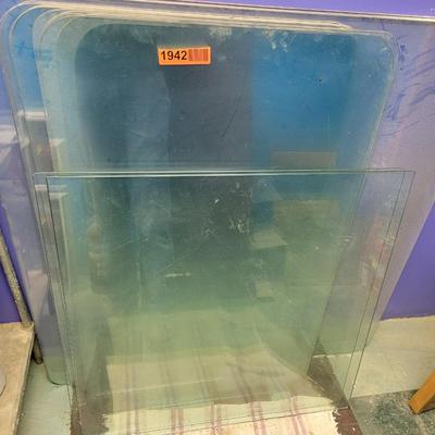13 Cut Glass Tabletops, Variety sizes.
