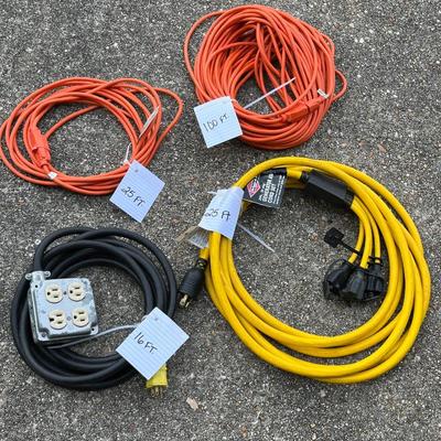 Assortment Of Four (4) Extension Cords