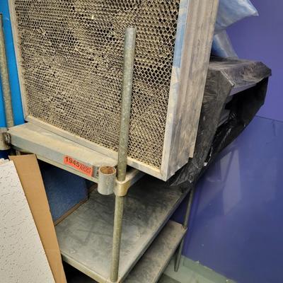 Shelving unit with new and used filters