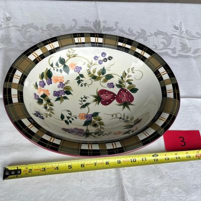 Oneida Strawberry Plaid Oval Platter