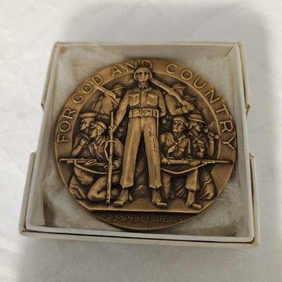 For God and country medal