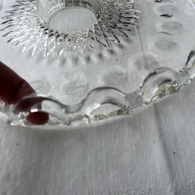 Crystal Thumbprint & Starburst Cake Stand