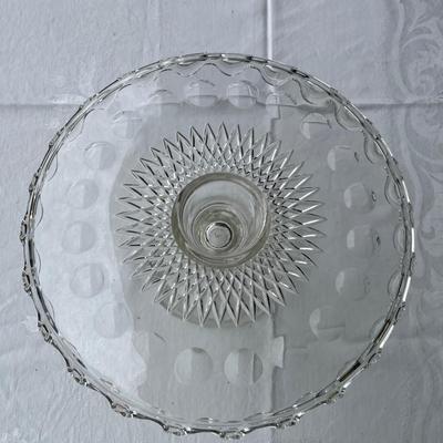 Crystal Thumbprint & Starburst Cake Stand