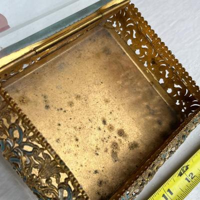 Pair of Gilded Jewelry caskets