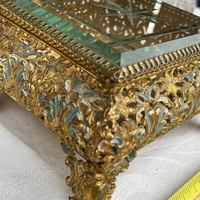 Pair of Gilded Jewelry caskets