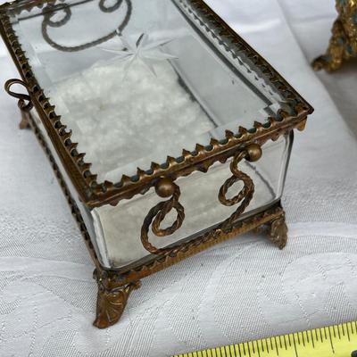 Pair of Gilded Jewelry caskets