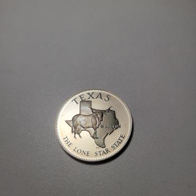 Decorative sliver round Texas