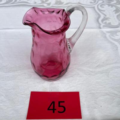Antique Cranberry Pitcher
