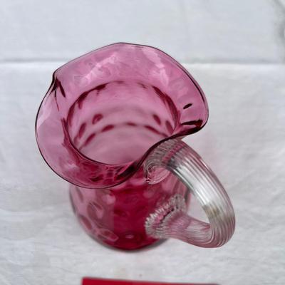 Antique Cranberry Pitcher