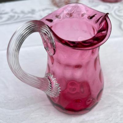 Antique Cranberry Pitcher