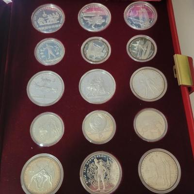 1980 Moscow Olympics Sliver Decorative Rounds