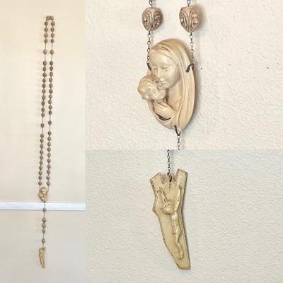70â€ Wall Rosary Made Of Resin Type Material