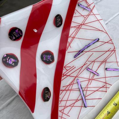 Fun ConfettiFused glass tray