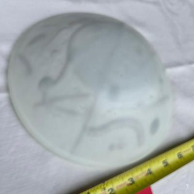 Fused glass round bowl