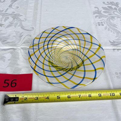 Swirl glass bowl Fused style