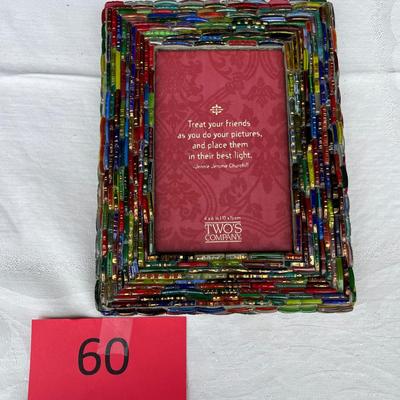 Twos Company Art Glass picture frame