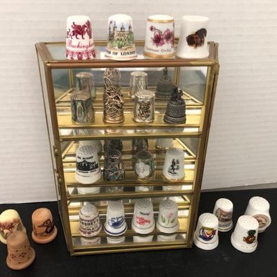 Thimble Collection with Display Case -Lot 173