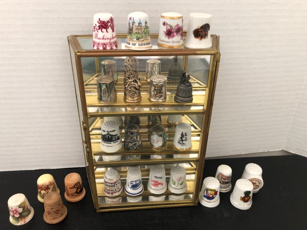 Thimble Collection with Display Case -Lot 173